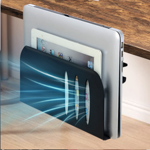 Laptop Stand Tablet iPad books Holder Under Desk Storage Clamp-On Side Desk Organizer with Magnetic Pen Holder
