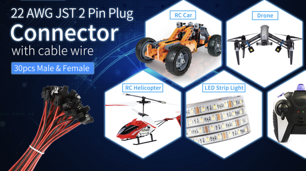 Upgrade Your Hotel Room JST Cable with 2 3 4 Pin SM Male Female Connector and Wire