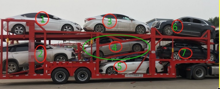 3 Axles Car Carrier Semi Trailer with Steel Material and 40000KG Payload