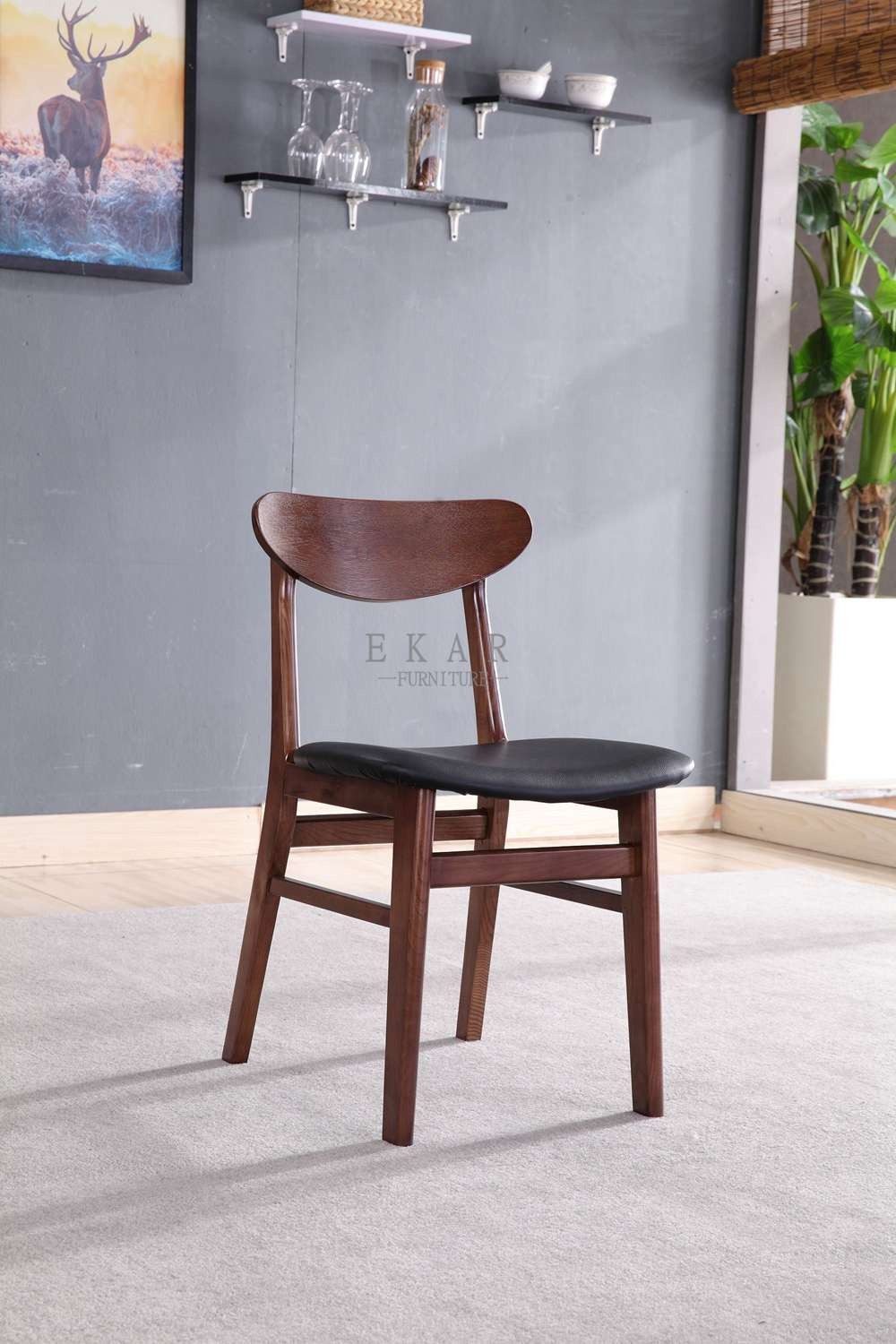 Nordic Style Leather Designer Modern Dining Chair