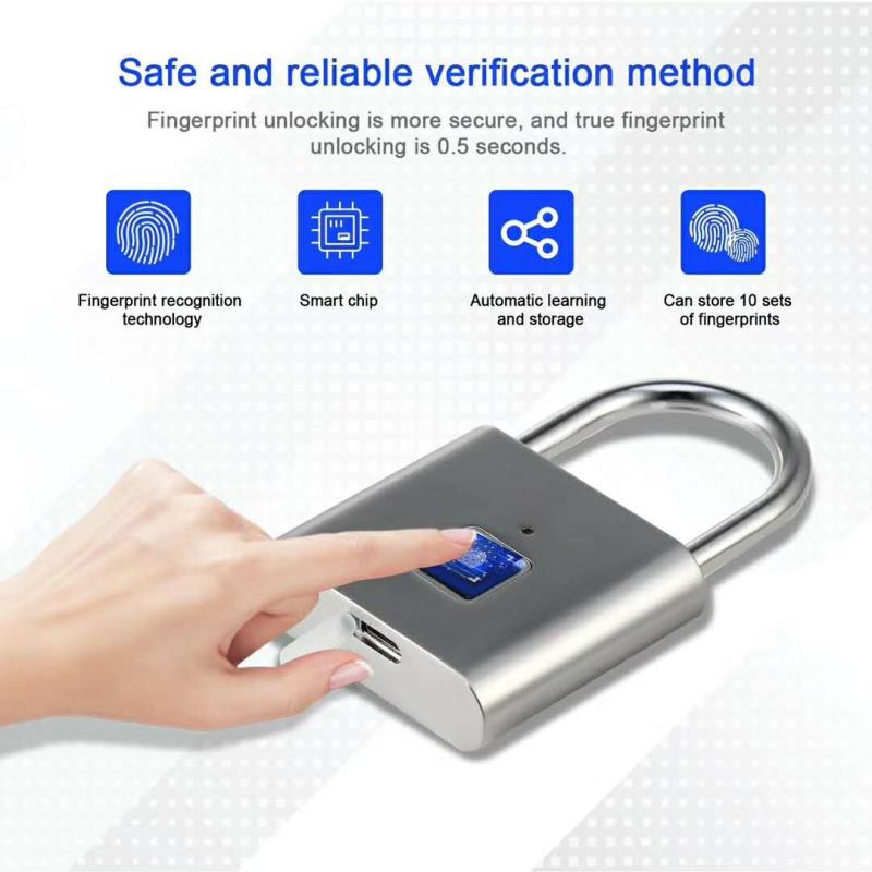 Anti Theft Fingerprint Door Lock Keyless Smart Lock Fingerprint Padlock