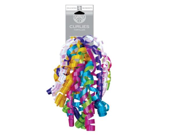 Self - Adhesive Curling Ribbon Bow , Jewel - Tone Mix , 12 - Count 1/ 4 inch