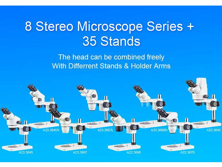 Binocular Digital Stereo Microscope With Auxiliary Objectives Reach 3.5x - 180x
