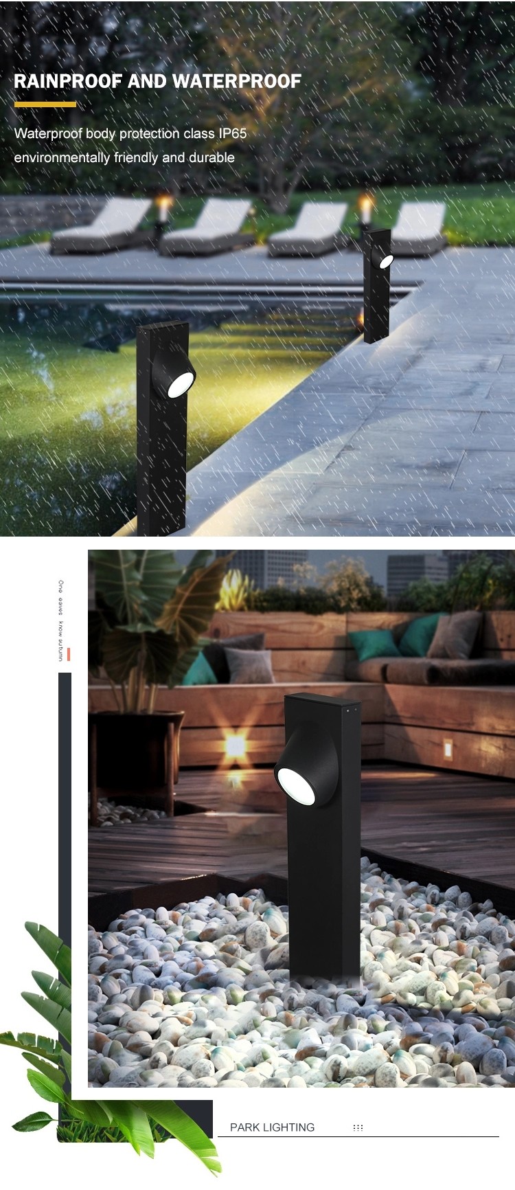 Durable Outdoor Lawn Lights Cast Aluminum Housing 8W -20℃~50℃ Working Temperature