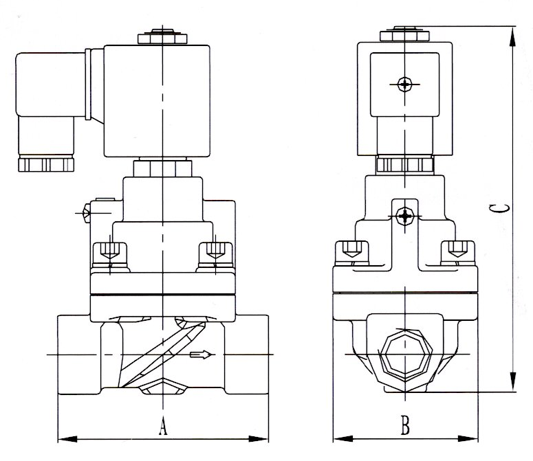 High Pressure Water Air Stainless Steel Solenoid Valve 100 Bar 12V 24V
