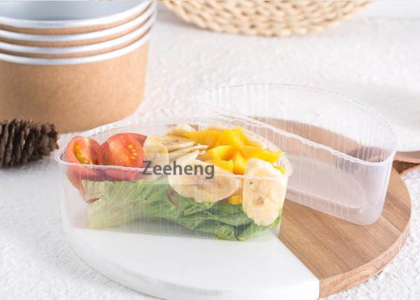 Durable Rigid Disposable Divided Plastic Plates , 2 Parts Recyclable Clear