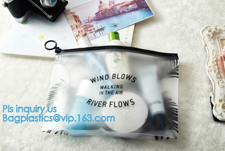 Zip lockkk bag with handle & slider, reclosable pvc clear plastic slider Zip lockkk bag, Reusable slider white small nylon cle