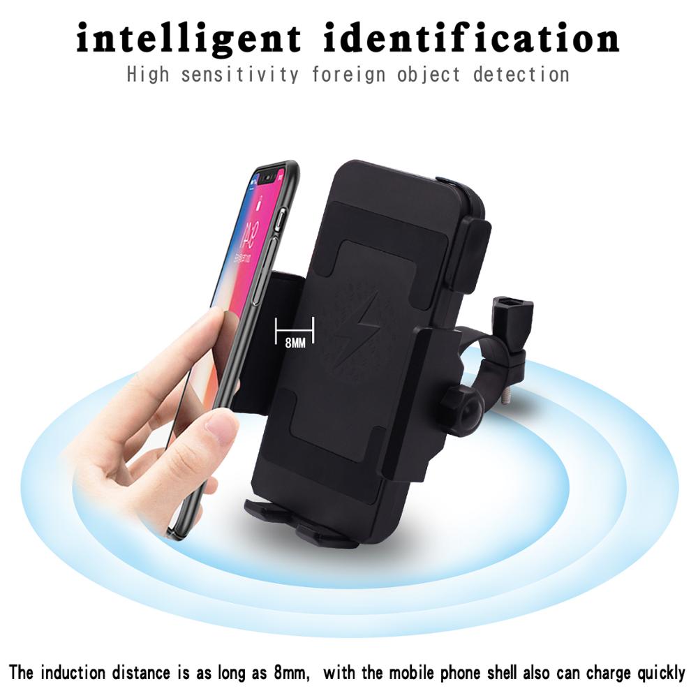 360 Degree 5W Motorcycle Wireless Charger Mount Waterproof For Iphone 12