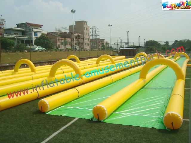 1000 Feet Giant Splash Inflatable Water Slide , Commercial Water Slides