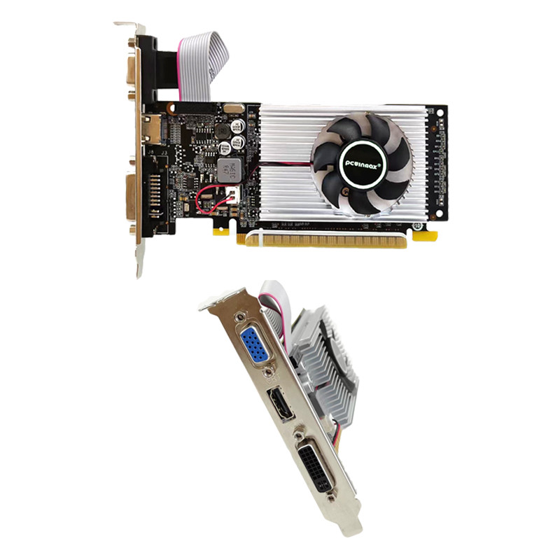 PCWINMAX GT 210 1GB 64bit GDDR3 Low Prof Single Fan HD VGA Desktop Video Card Original PCI Express 2.0x16 GPU