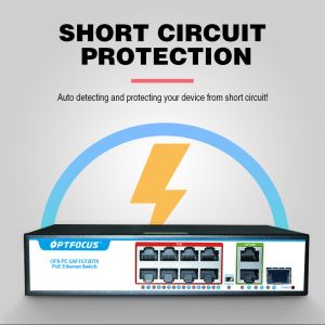 1310nm Managed Power Over Ethernet POE 20KM / Single Mode Fiber Switch 8 Port