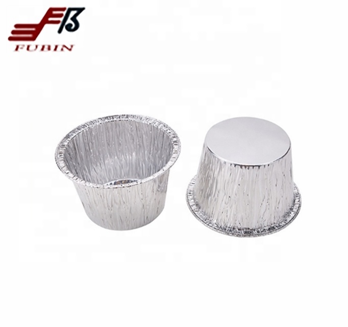 household Round Aluminum Foil Container Biodegradable Circular Foil Trays