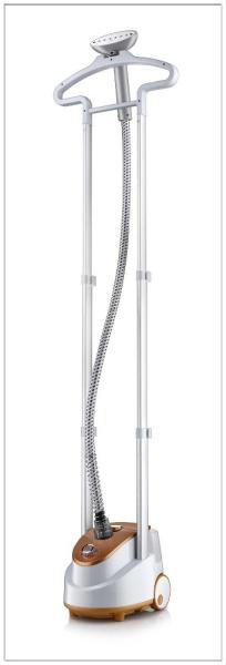 Bottom Drain Plug Garment Fabric Steamer , Golden Standing Garment Steamer