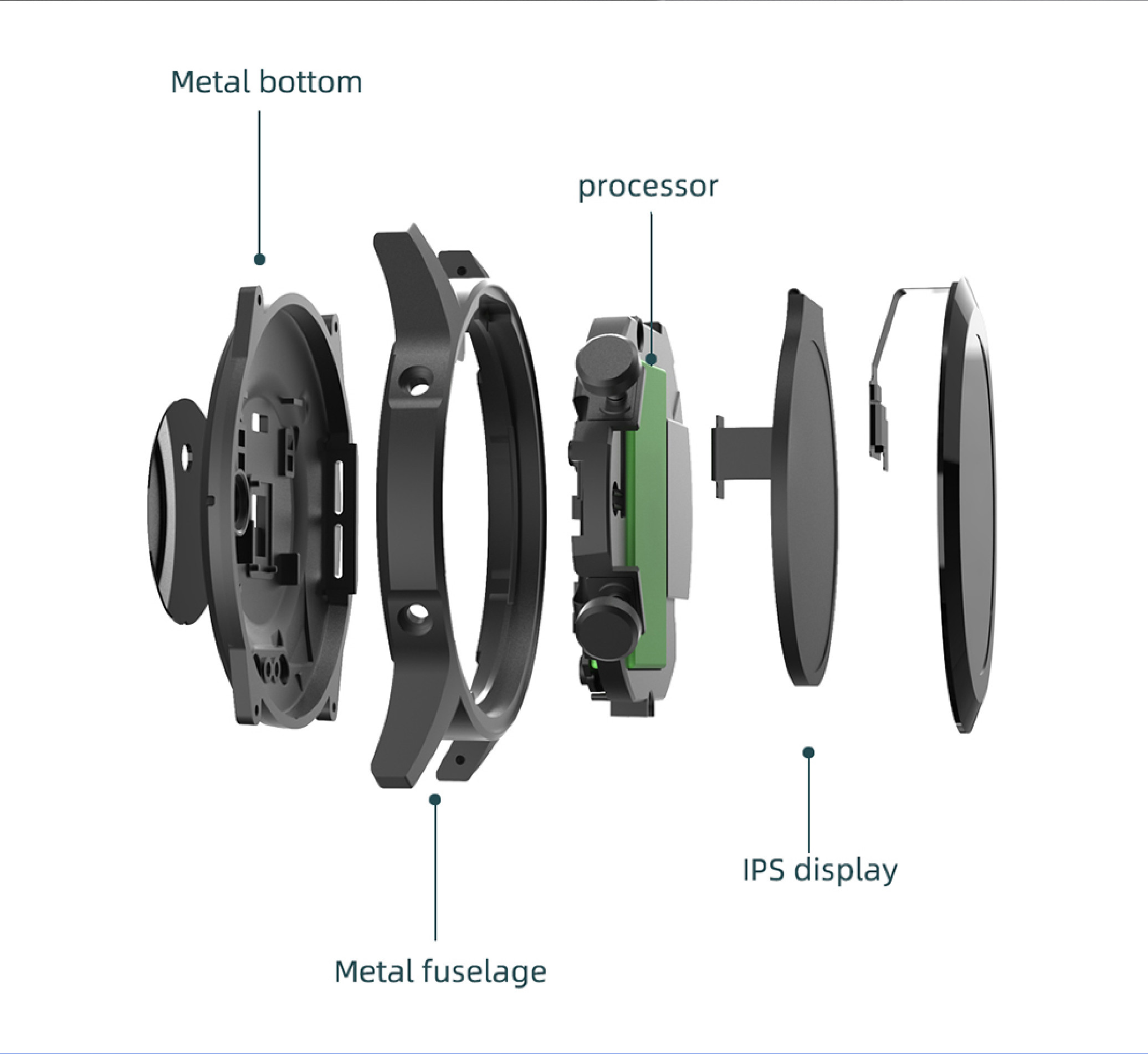 1.28 inch TPU Health Monitoring Smartwatch Hazel Bluetooth Sport Bracelet For Huawei GT2