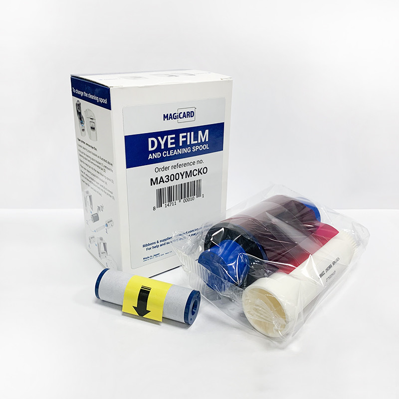 Original Magicard Dye Film And Cleaning Spool Ma300 For Card Printer Enduro3e