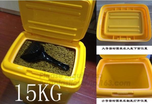 China Supply Pet Product Ceramic Dog Food Storage Container, Airtight Plastic