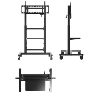 Mobile Stand With Manual Adjustable Height For Interactive Boards 55/75/86 Inch
