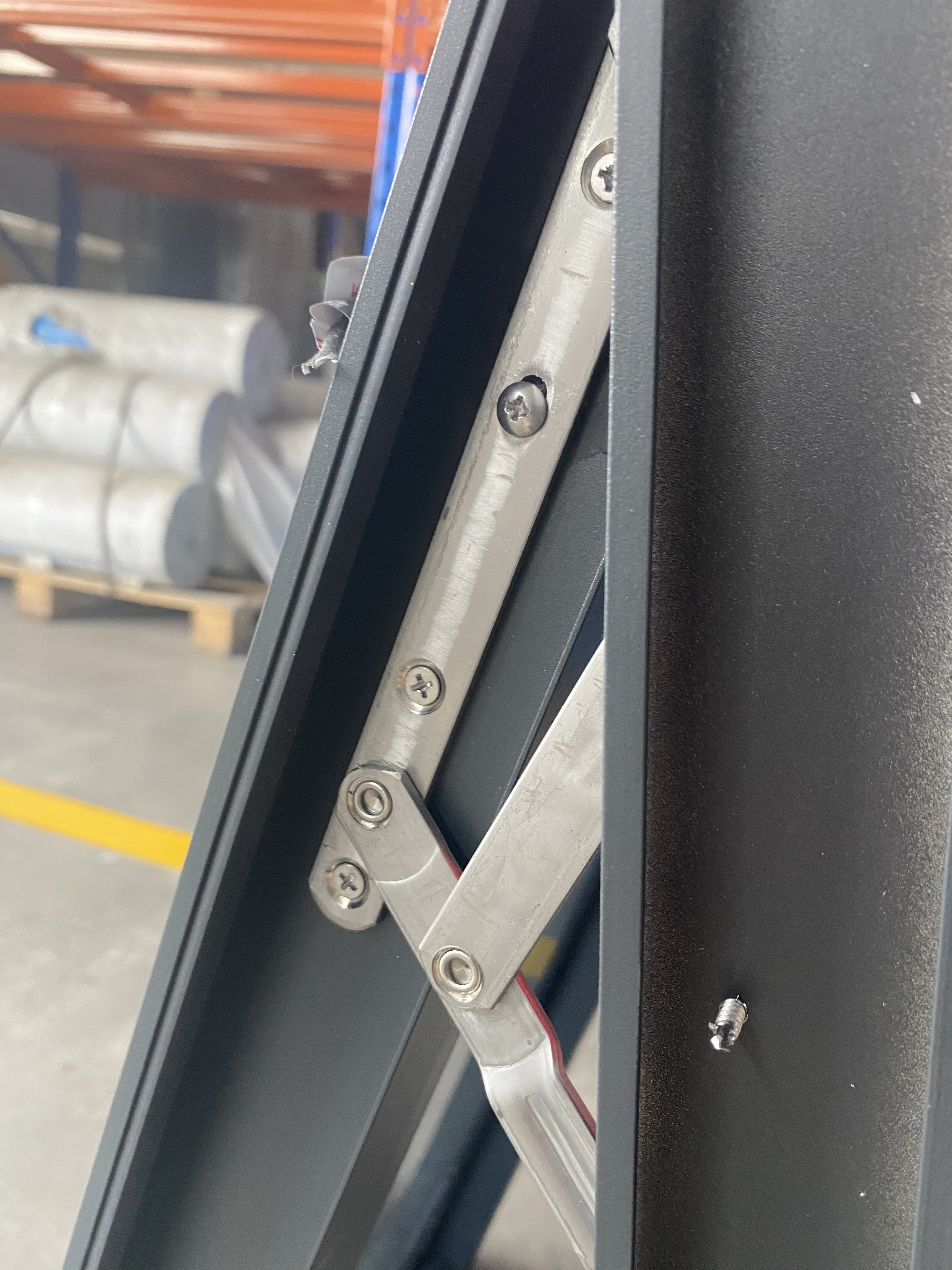 Fixed Fiberglass Aluminum Awning Window Top Hung Black Frame