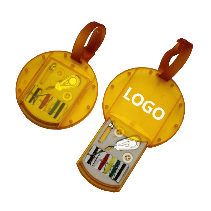 Plastic Promotional Round Luggage Tap Sewing Box Logo Customized