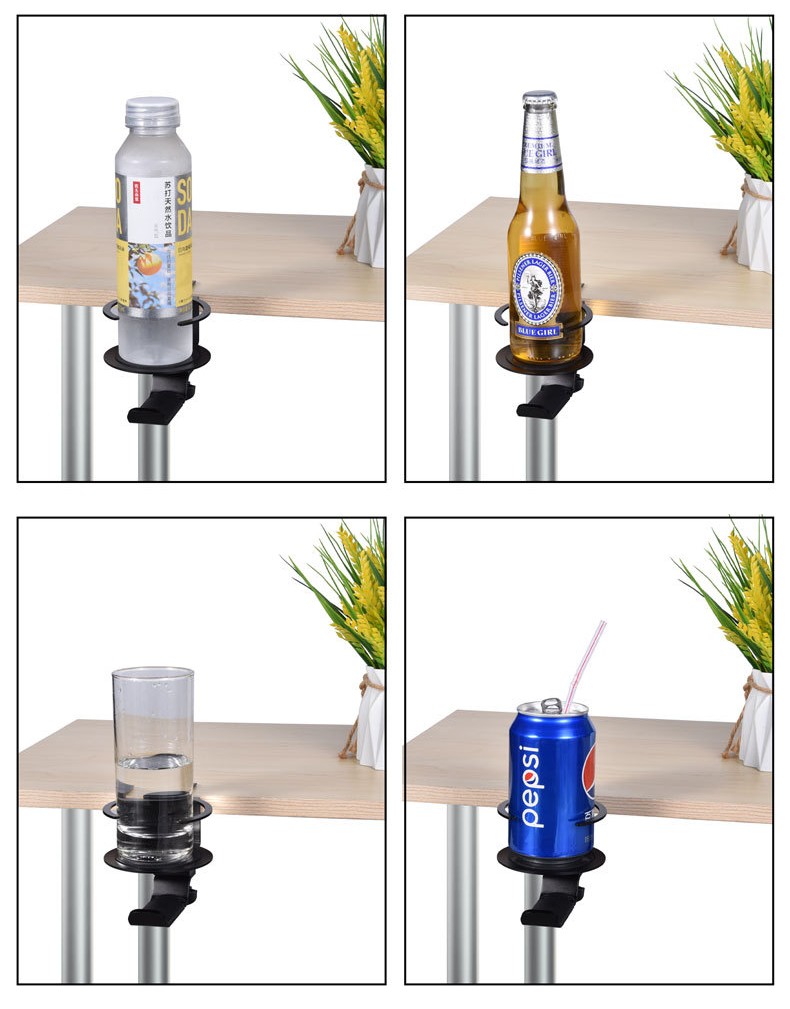 Multifunctional Desk Cup Holder 360 Degree Rotation for Anti-Spill Water Bottle Stand