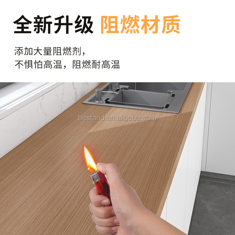 Heat Insulation Wood Grain Wallpaper Geometric Wood Effect Wall Paper