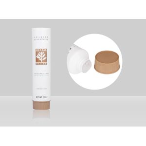 Hand Cream Custom Cosmetic Tubes Empty Plastic Squeeze D38mm 60-150ml With Vertical Stripe Screw On Cap