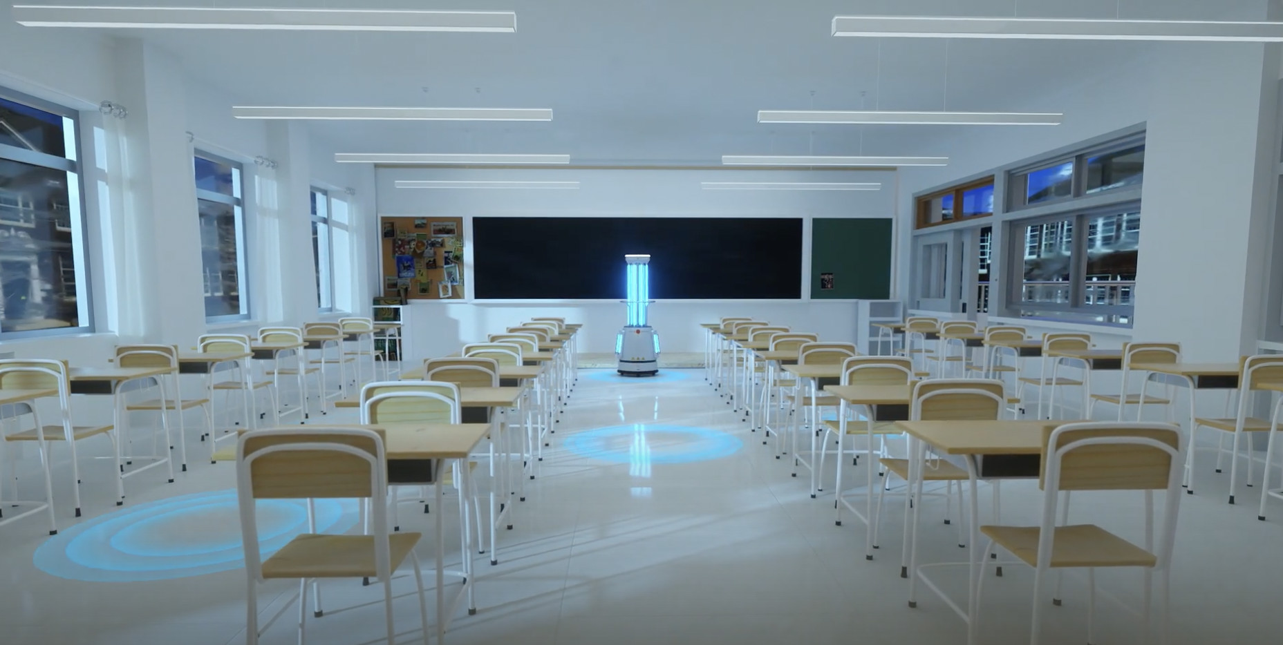  Plasma Ultraviolet Disinfection Robot 35db Automatic Charging Uv Robot Disinfection Manufactures