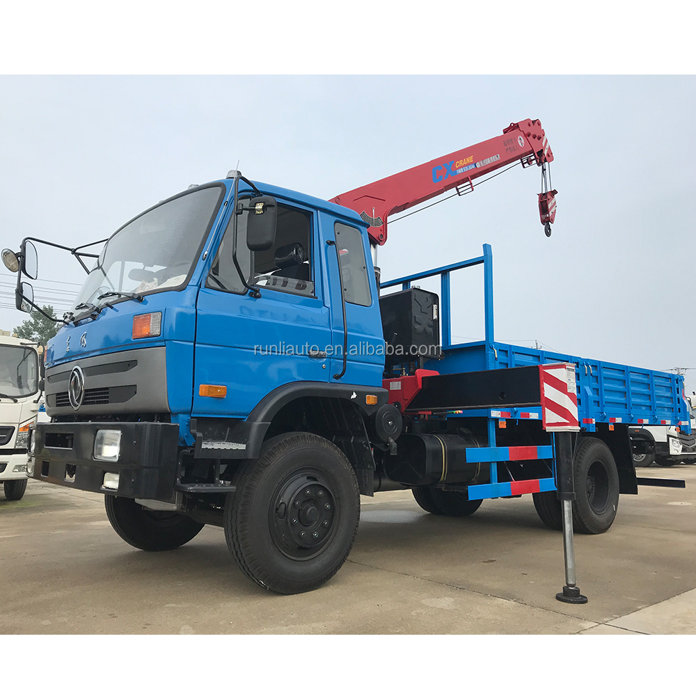 Dongfeng 6x6 AWD 8 Ton Truck Mounted Crane Left Steering 170hp