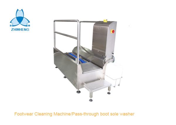 T 2.0 Mm Stainless Steel 304 Footwear Cleaning Machine / Pass Through Boot Sole