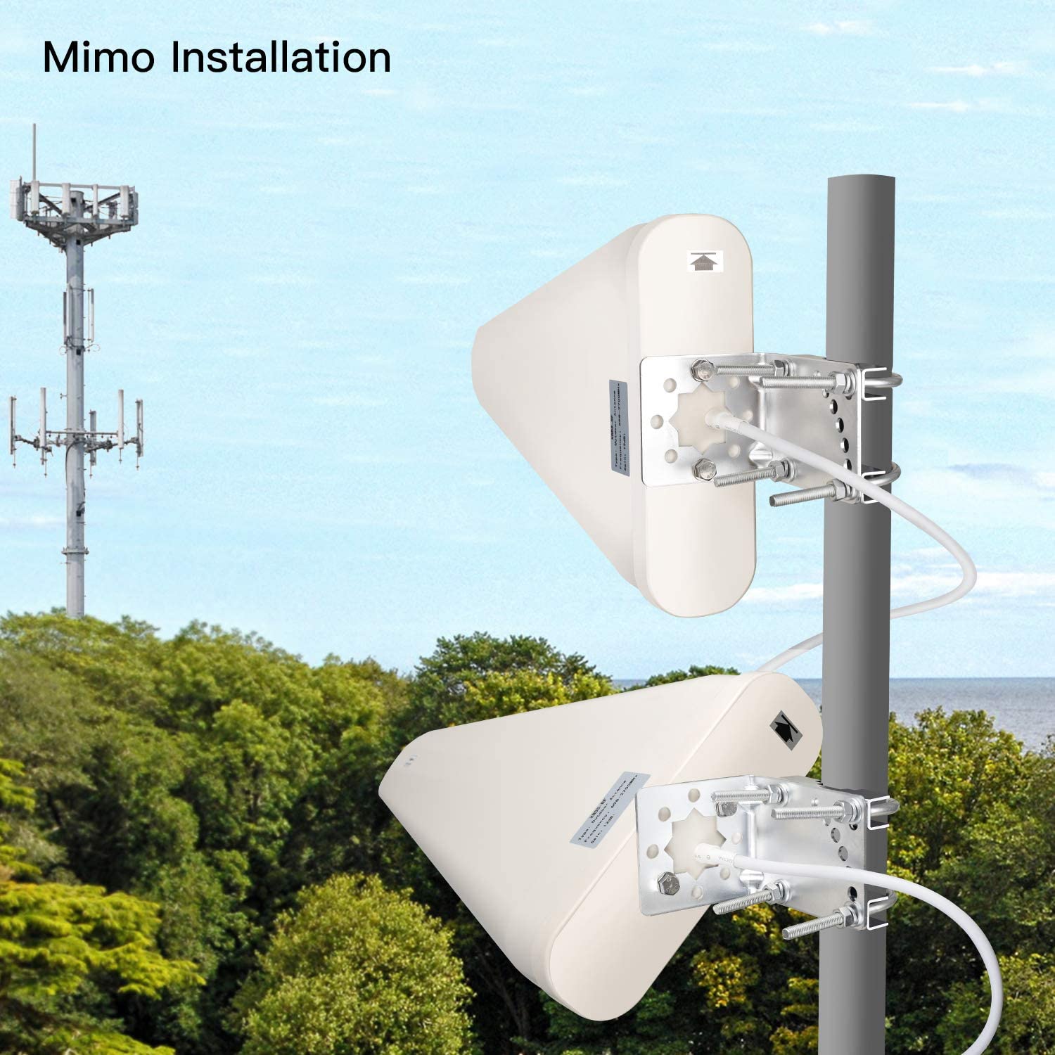 100W Max Input Power 698-2700MHz Directional ABS Antenna for Indoor Cell Phone Booster