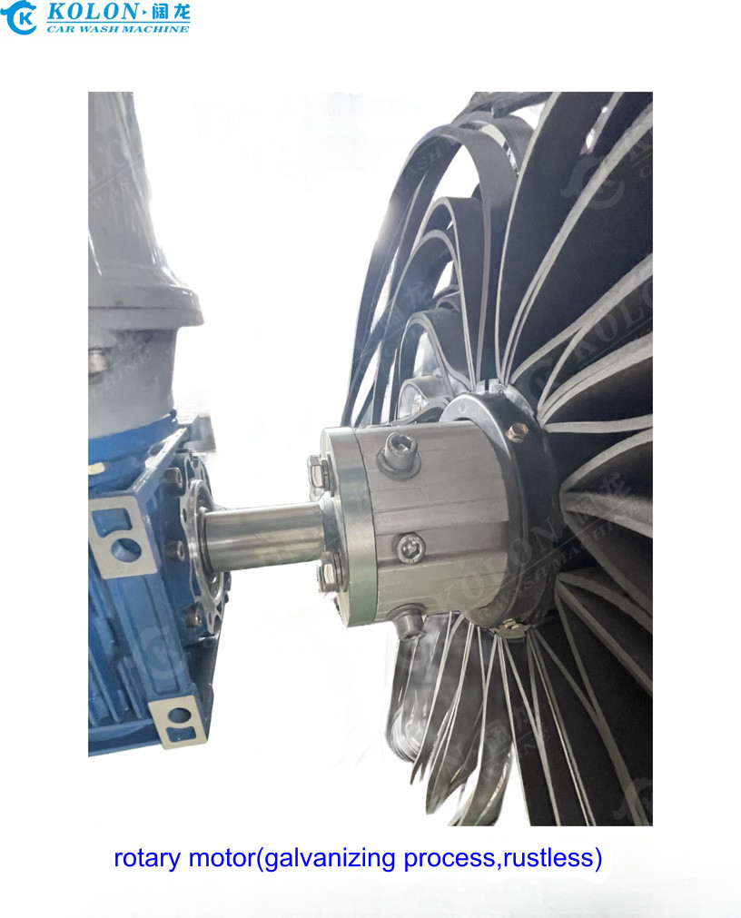 Roll-Over 7 Brushes Automatic Car Washing Machine With Wheel Brushes Fixed Air Dryer