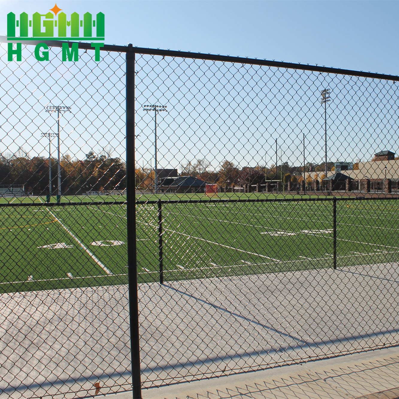 Boundary Protection Galvanized Chain Link Fence Black Customizable Wire Mesh