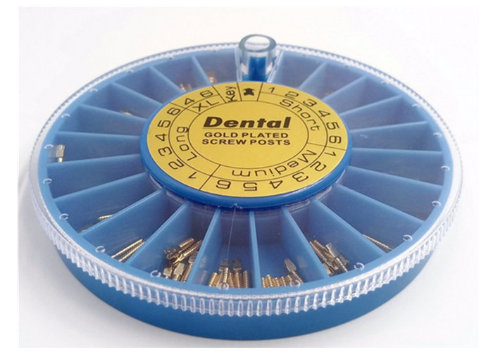 120Pcs/Box Dental Surgical Orthodontic Dental Gold Plated Screw Posts