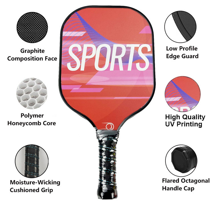 Premium Fiberglass Pickleball Custom Paddles Aramid Honeycomb Pickleball Paddles
