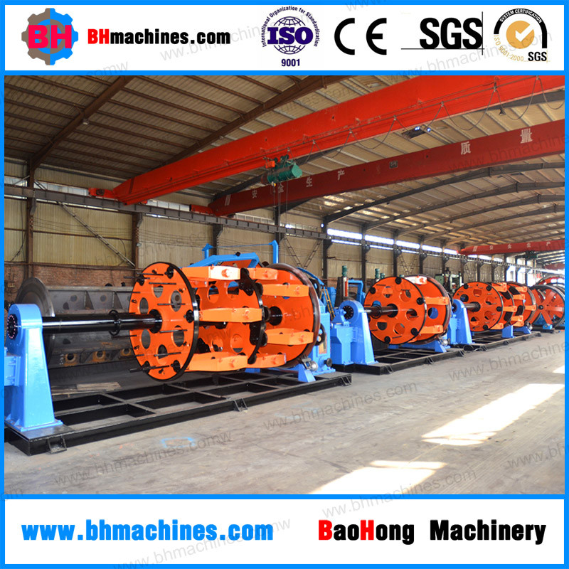 Planetary,cradle,bow type laying up machine for manufacturing electrical cable and wire