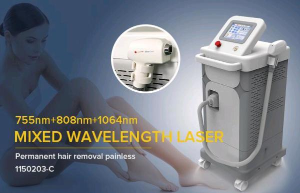 Three wavelengths Diode laser 755nm 808nm 1064nm Painless Permanent hair removal