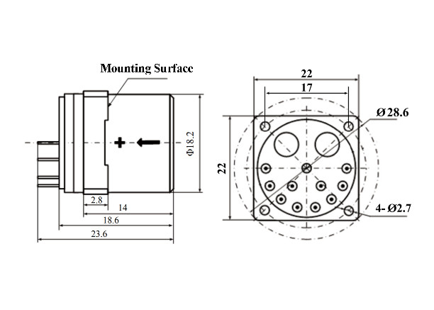 Precision 0.6-1.3mA/g Accelerometer Sensor <5μg Resolution for Vibration Testing ≤50μg/g2