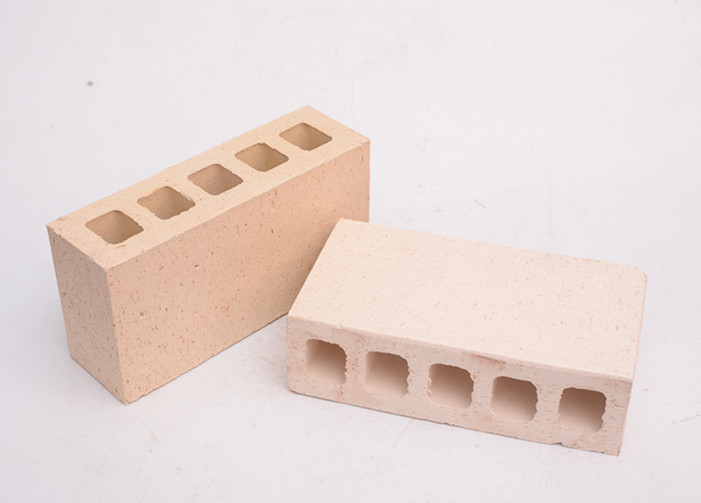 Cream Yellow Hollow Clay Brick With Rough Surface For Building Construction