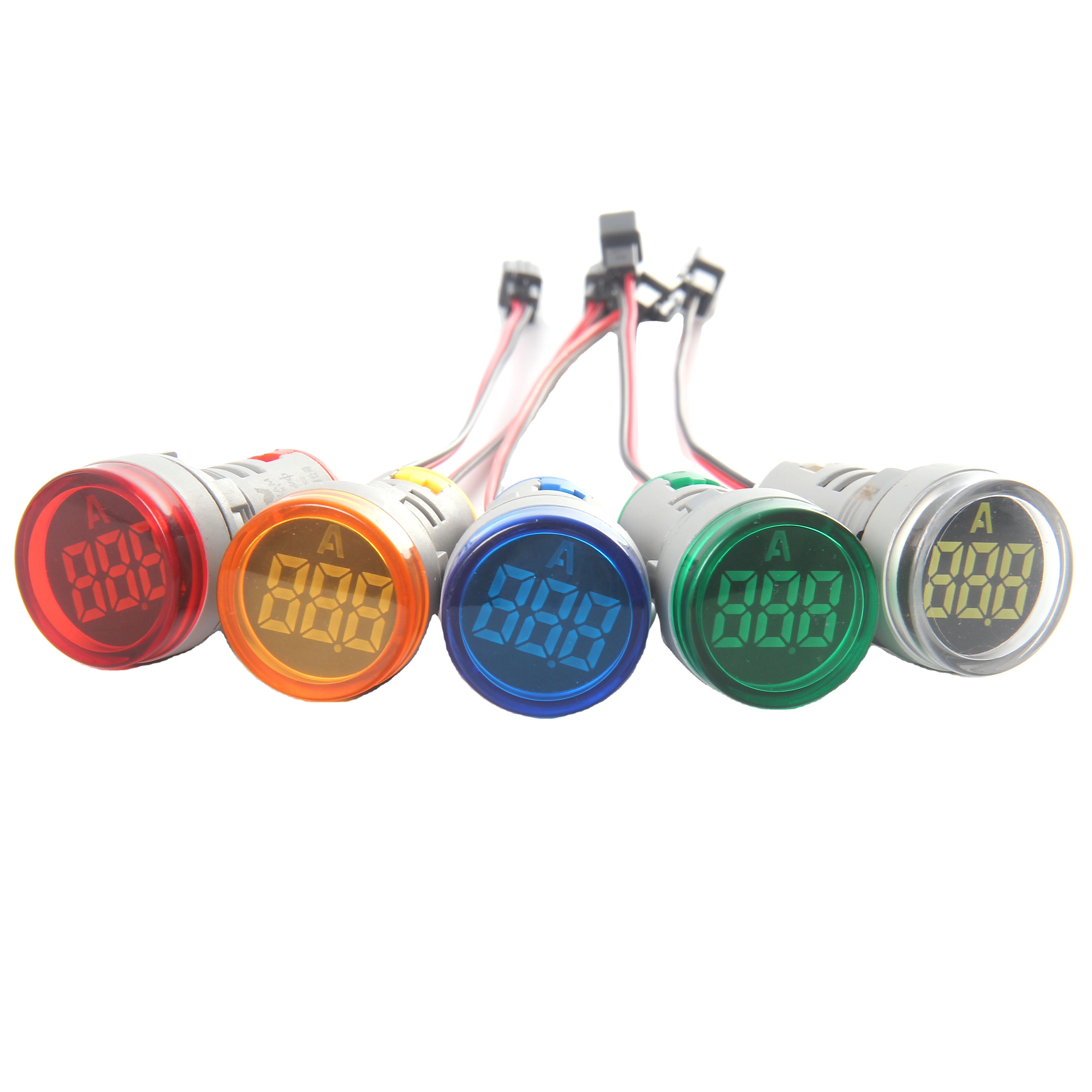  Big Digital Tube round LED Indicator Ammeter digital indicator Signal light ammeter tester measuring ampere meter Manufactures