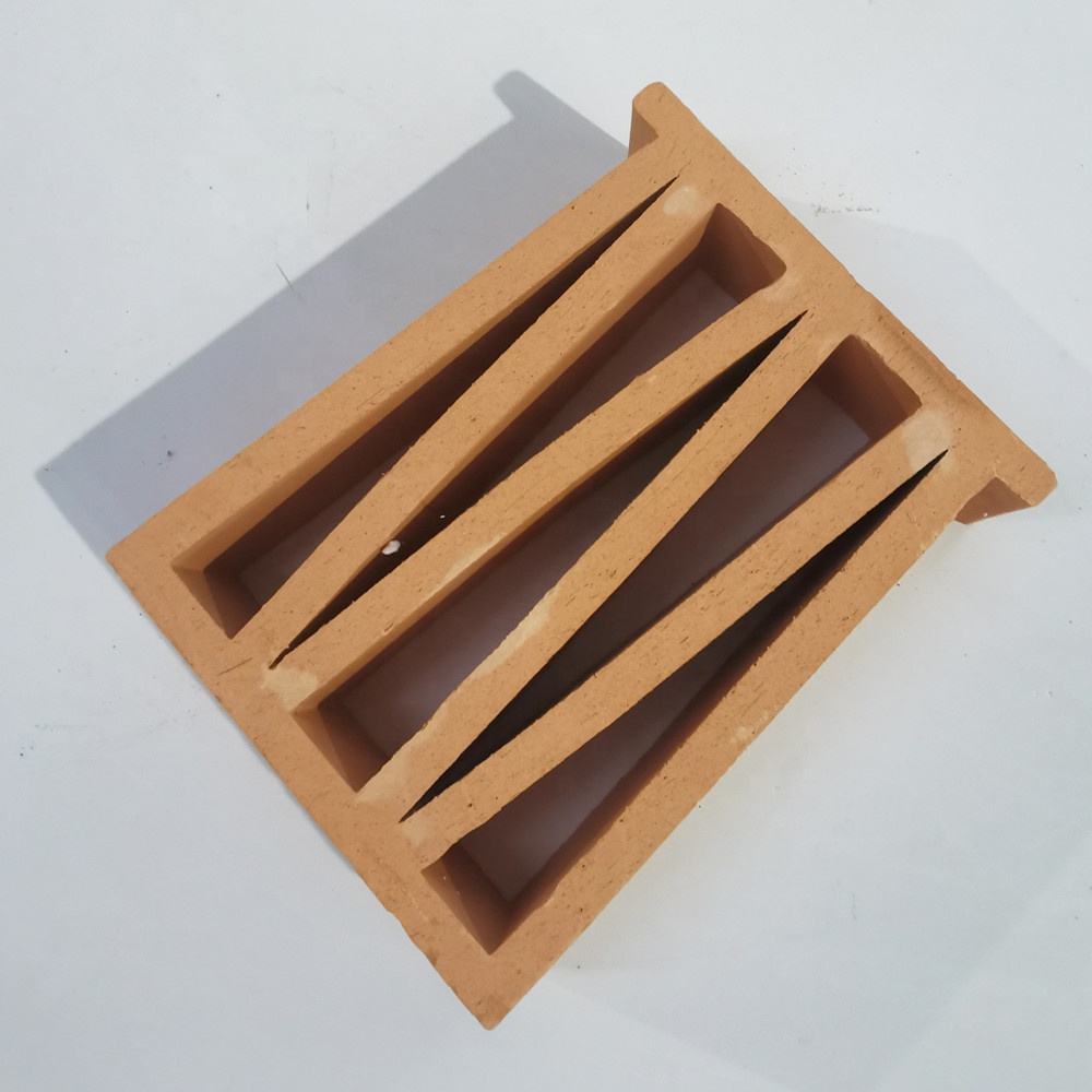 Matt Surface Terracotta Breeze Blocks Panels For M-Shaped Yellow Clay Bricks And Wind Screen Tiles