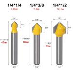 108 Degree Cnc Carving Bits 90 Degree V Groove Aluminium Cutting Router Bits