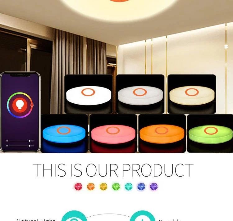 Multifunctional RGBCW Smart Wifi Voice App Remote Control Bedroom Living Room Music Led Ceiling Lamp