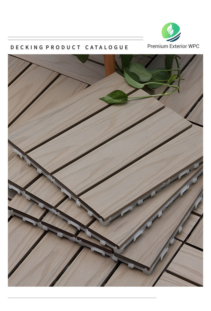 Patio Hardwood Deck Tiles Waterproof Wood Floor Tiles Low Maintenance
