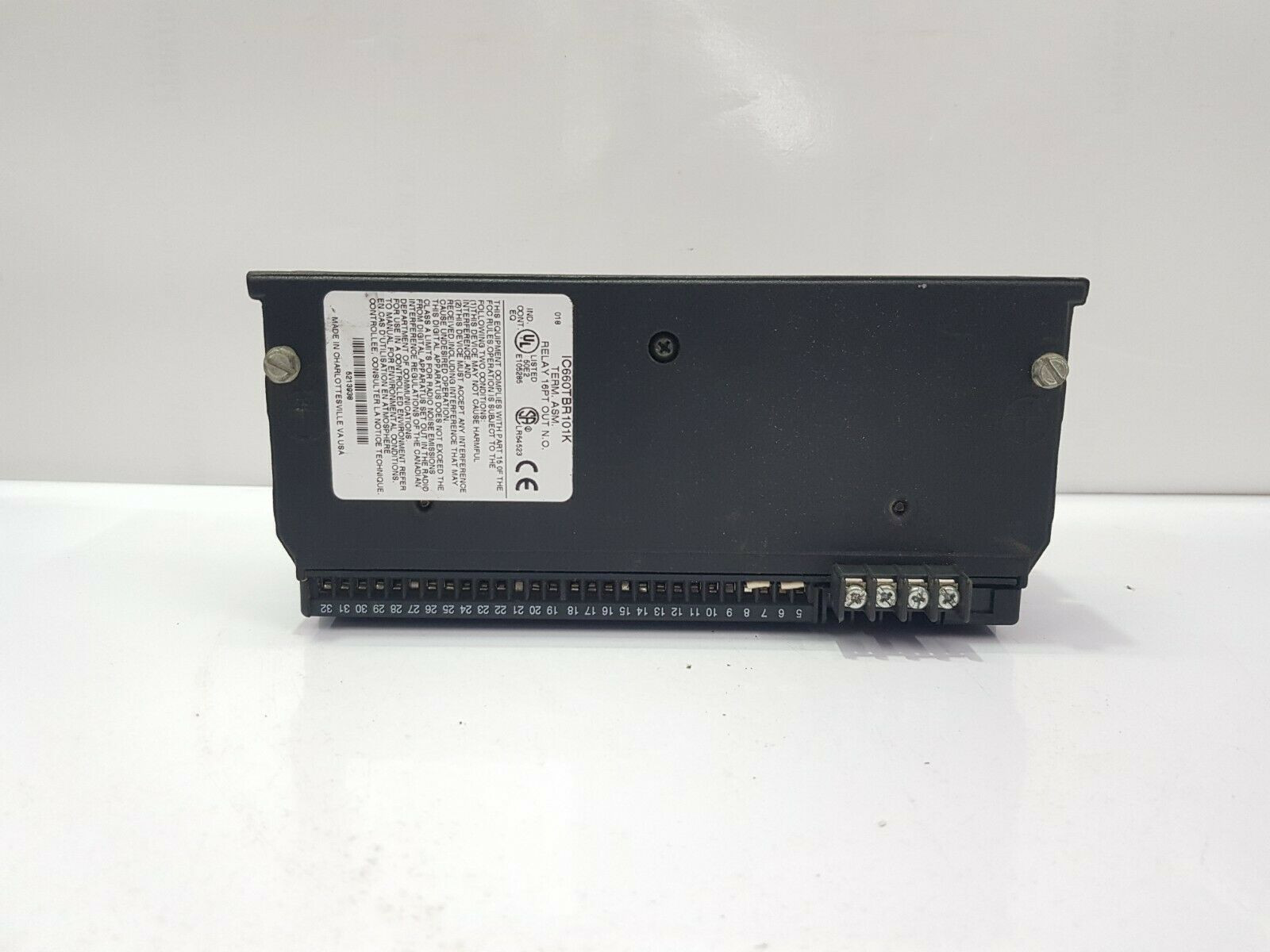 IC660BBR100 I/O MODULE GENIUS BLOCK RELAY OUTPUT MODULE NORMALLY CLOSED 16 CIRCUITS
