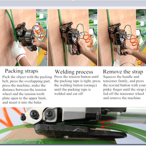 Portable Pneumatic Strapping Tool for PP PET Straps Separate Strap Design