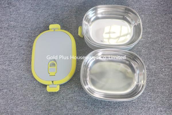 New design hot selling 2-layer stainless steel food storage container BPA-free