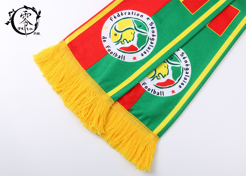 Polyester Fleece Soccer Sublimation Scarf Winter Warm World Cup