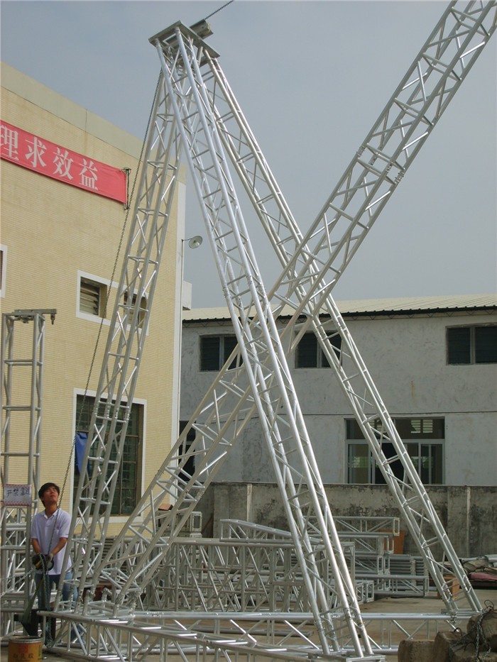 ISO Single Speaker Truss Stands Tower Aluminum 6082 Height 12m Space Saving