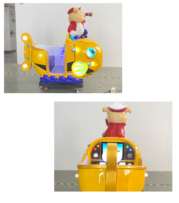 Coin Op Amusement Ride On Arcade Machine With Pirate Pig Theme