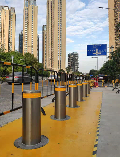 Parking Hydraulic Retractable Bollards Automatic Rising Manual Telescopic Bollards